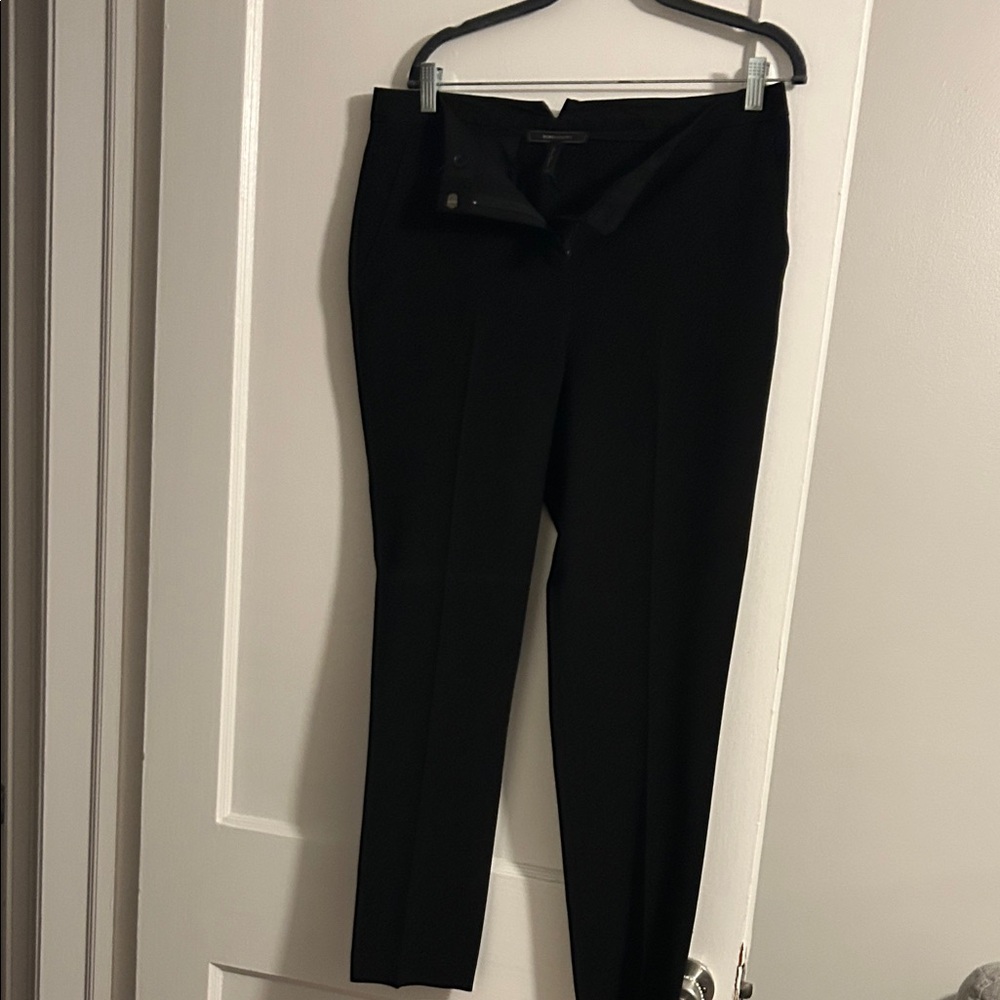 BCBGMaxAzria Black Straight Leg, Ankle Length Pants